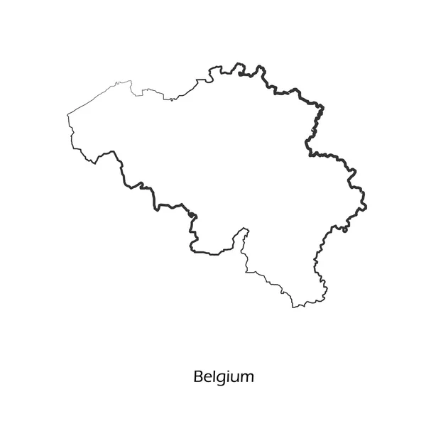 Mapa da Bélgica para o seu design — Vetor de Stock