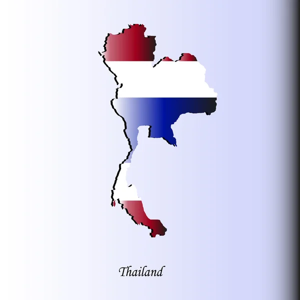 Map of Thailand for your design — Stock Vector