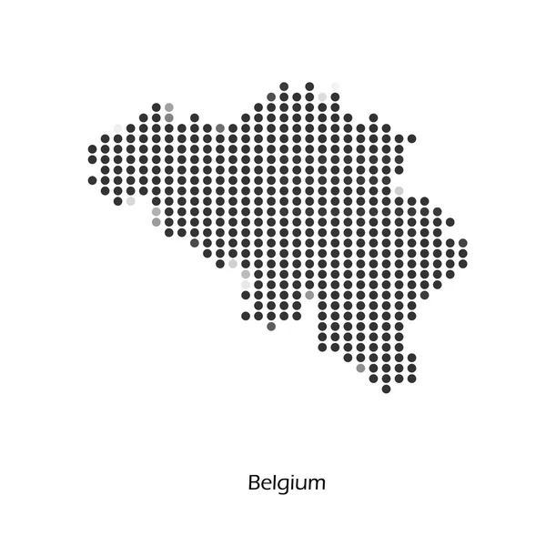 Mapa punteado de Bélgica para su diseño — Vector de stock