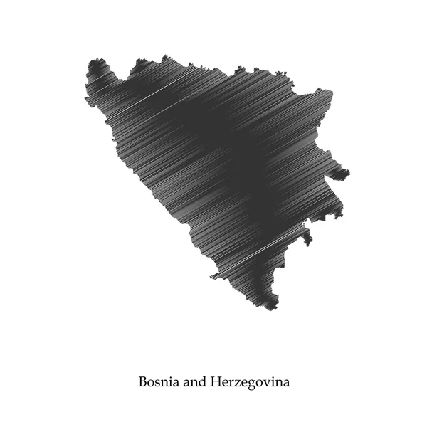 Иконка карты Боснии и Герцеговины для Вашего дизайна — стоковый вектор