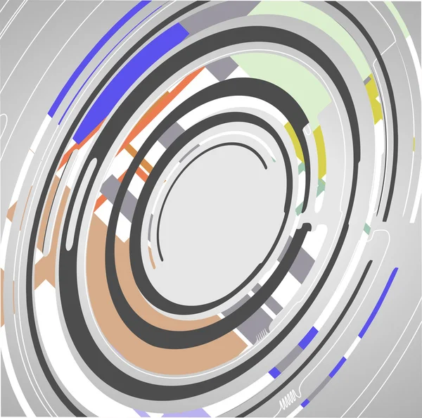 Antecedentes de círculos tecnológicos abstractos — Vector de stock