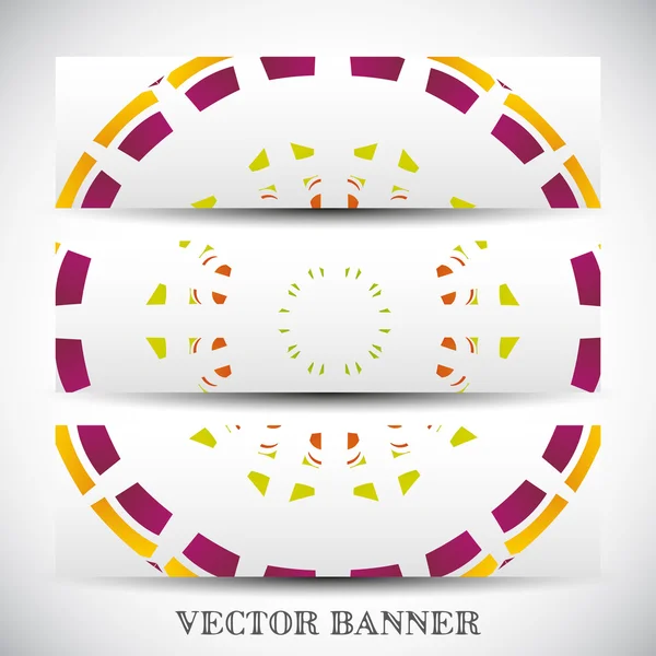 Conjunto de banners vetoriais abstratos — Vetor de Stock