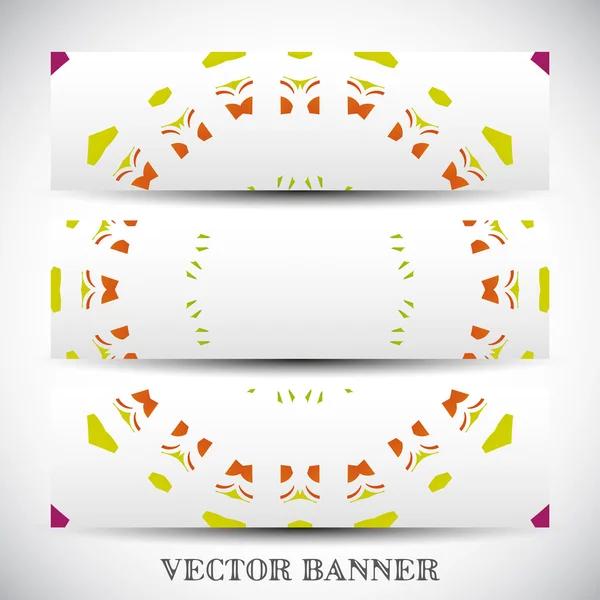 Conjunto de banners vetoriais abstratos — Vetor de Stock