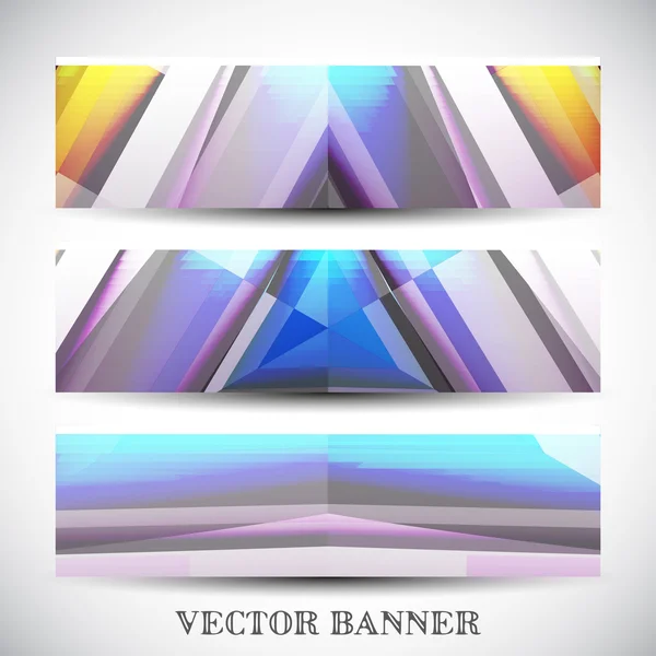 Conjunto de banners vectoriales abstractos — Vector de stock