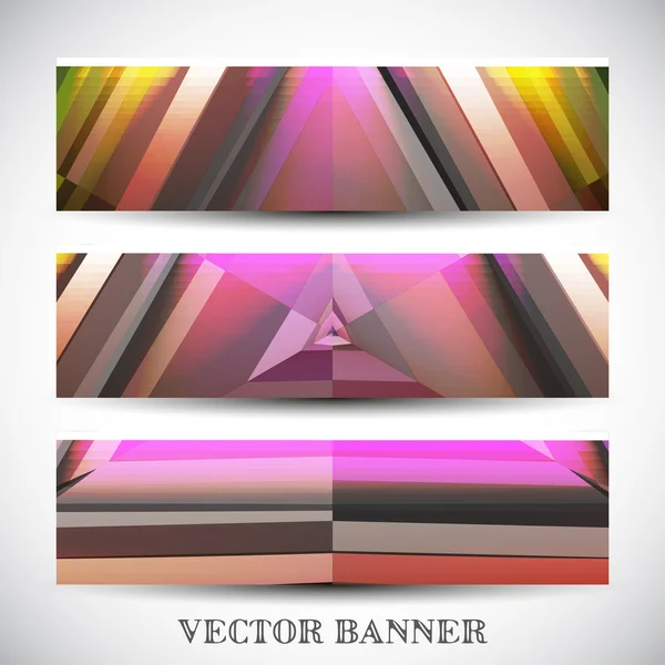 Conjunto de banners vectoriales abstractos — Vector de stock