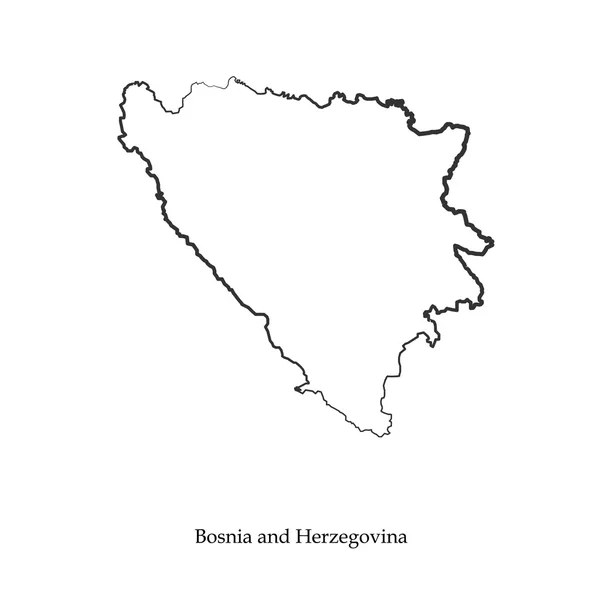 Mapa da Bósnia e Herzegovina para o seu design — Vetor de Stock