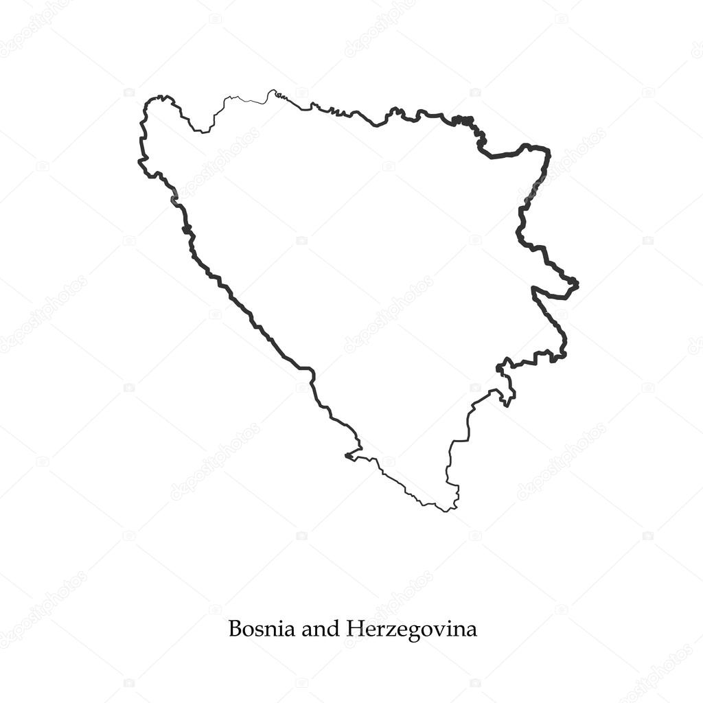 Map of Bosnia and Herzegovina for your design