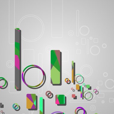 Renkli soyut çember arkaplanı