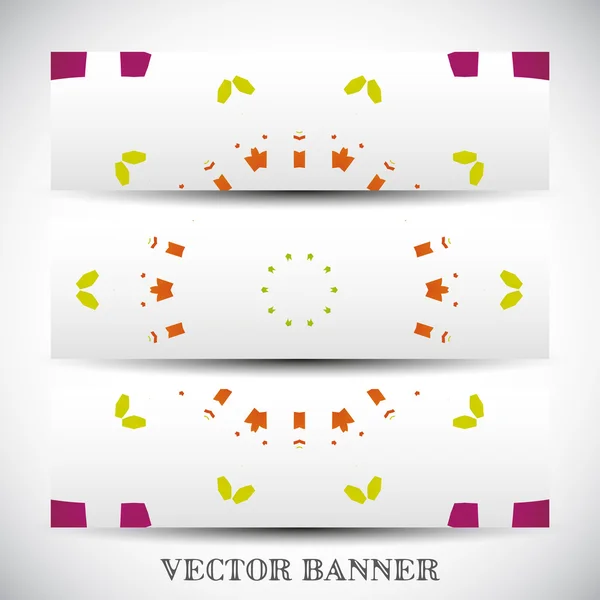 Conjunto de banners vetoriais abstratos — Vetor de Stock