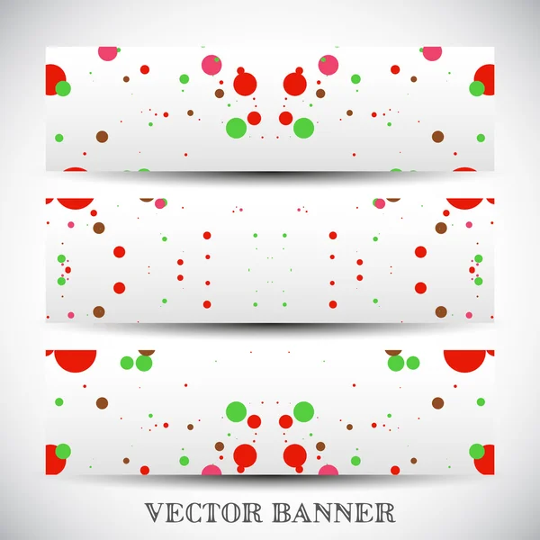 Conjunto de banners vetoriais abstratos — Vetor de Stock