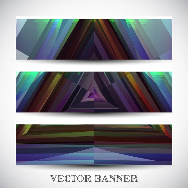 Conjunto de banners vectoriales abstractos — Vector de stock