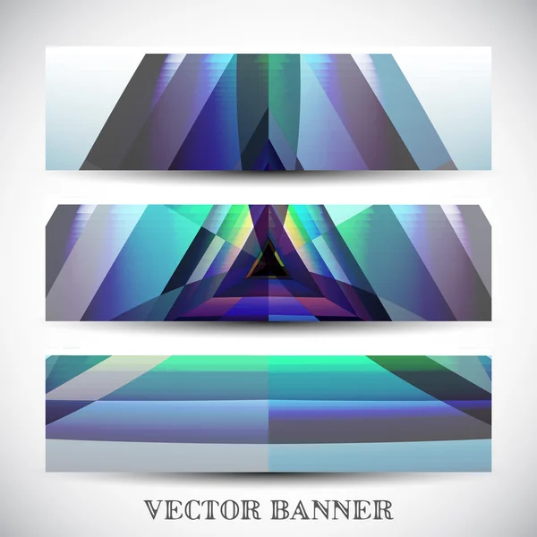 Conjunto de banners vectoriales abstractos — Vector de stock