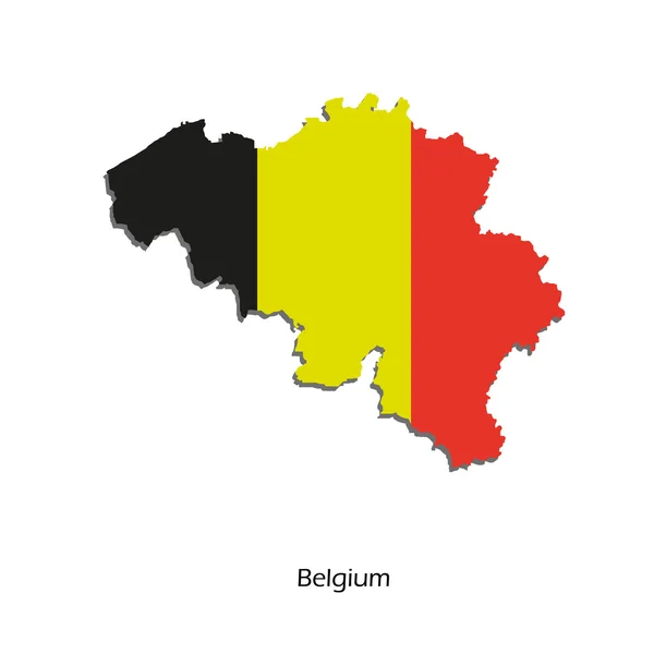 Mapa z Belgii do projektowania — Wektor stockowy