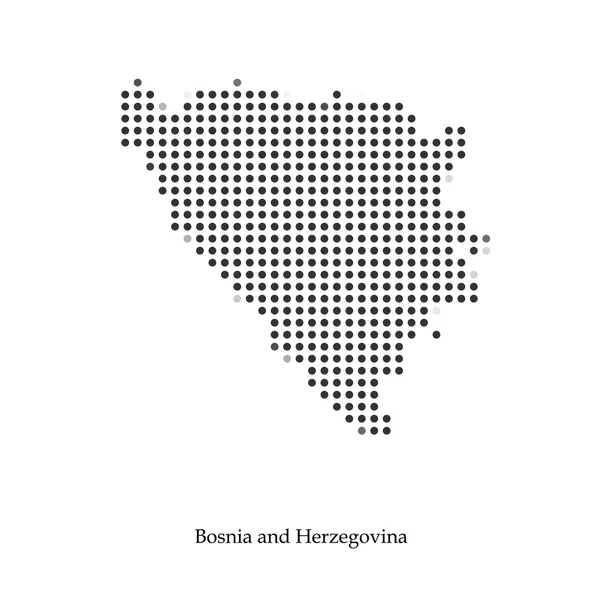 Mapa pontilhado de Bósnia e Herzegovina — Vetor de Stock