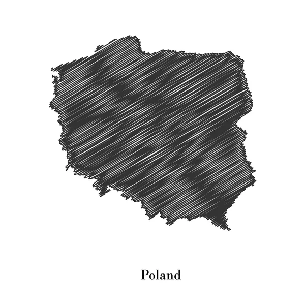 Poland Map Symbol für Ihr Design — Stockvektor