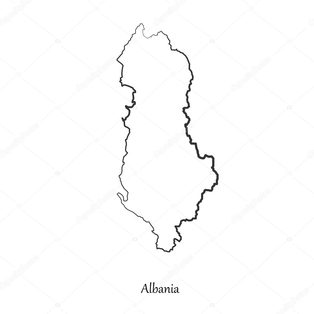 Map of Albania for your design