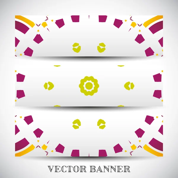 Conjunto de banners vectoriales abstractos — Vector de stock