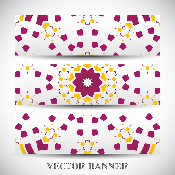 Conjunto de banners vectoriales abstractos — Vector de stock