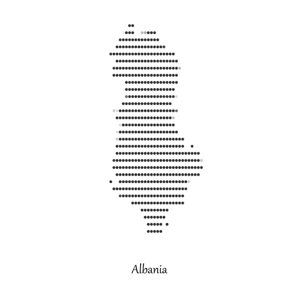 Mappa punteggiata dell'Albania per il tuo design — Vettoriale Stock