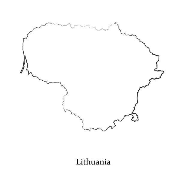 Mapa de Lituania para su diseño — Vector de stock