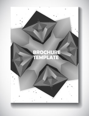 Soyut teknoloji broşür şablonu