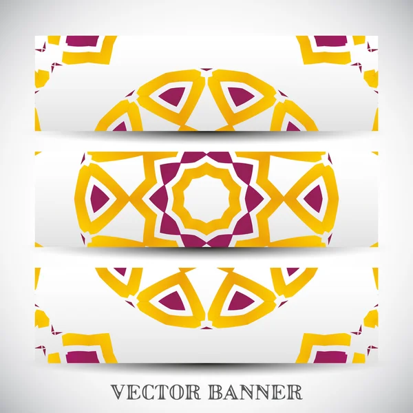 Conjunto de banners vectoriales abstractos — Vector de stock