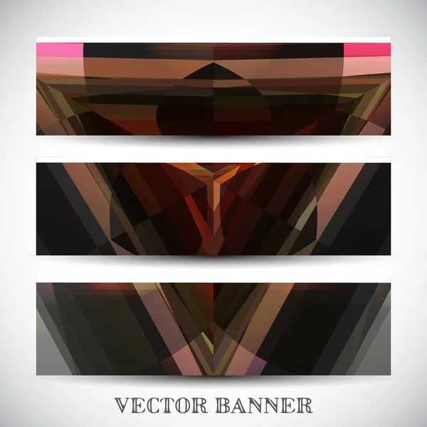 Conjunto de banners vectoriales abstractos — Archivo Imágenes Vectoriales