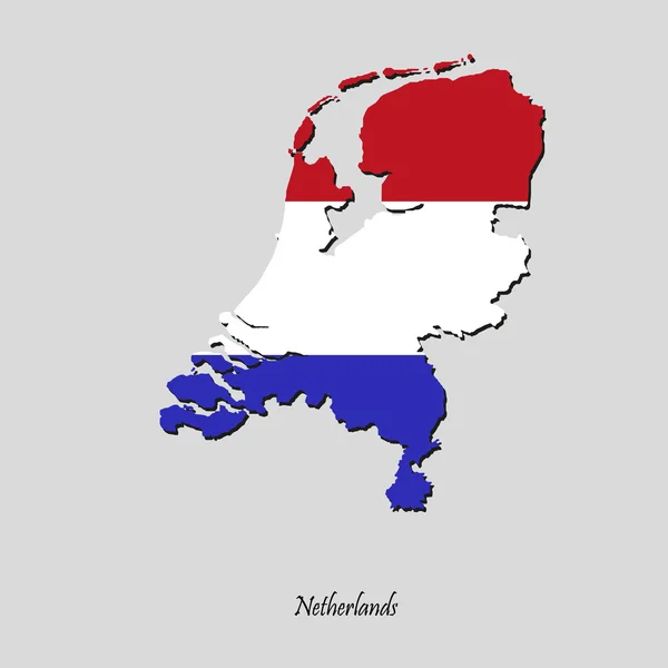 Mappa dei Paesi Bassi per il tuo design — Vettoriale Stock