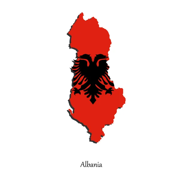 Carte de L'Albanie pour votre design — Image vectorielle