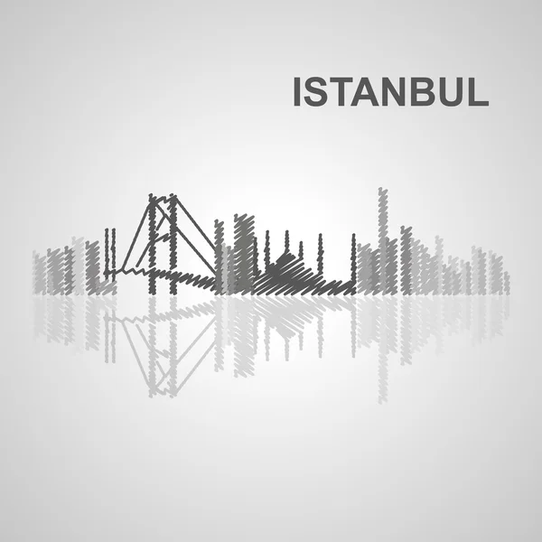 Skyline de Estambul para su diseño — Archivo Imágenes Vectoriales