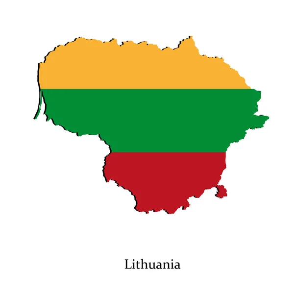 Mapa Litwy do projektowania — Wektor stockowy
