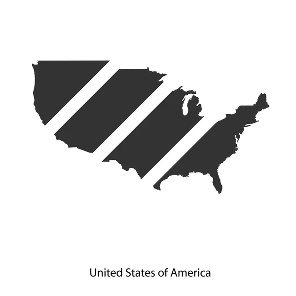 Karte der USA für Ihr Design — Stockvektor