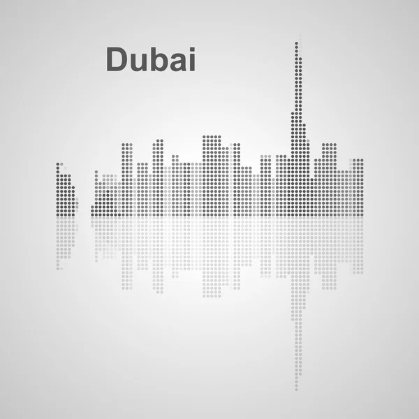 Skyline de Dubai para su diseño Gráficos vectoriales
