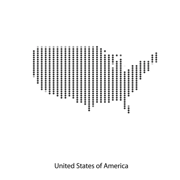 Carte des États-Unis d'Amérique pour votre design — Image vectorielle