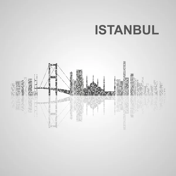 Istanbul skyline pour votre design — Image vectorielle