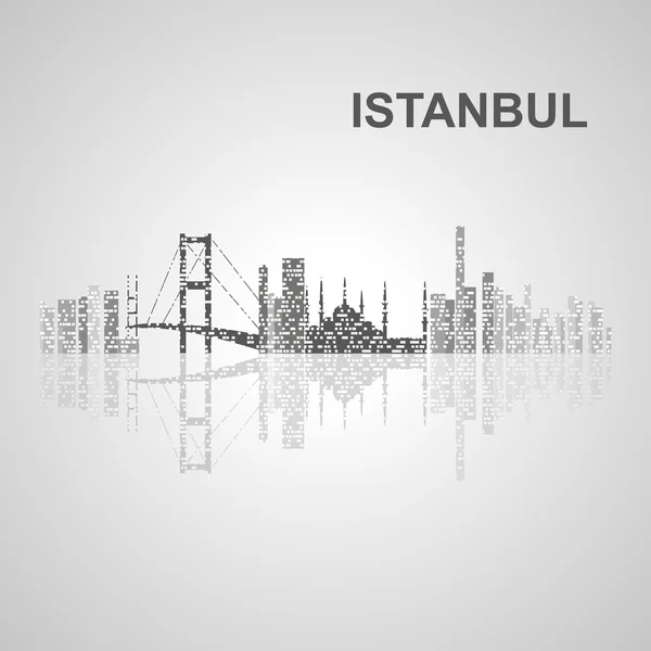あなたの設計のためのイスタンブールのスカイライン ベクターグラフィックス
