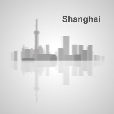 Shanghai manzarası tasarımınız için