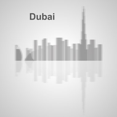 Dubai şehir silüetinin tasarımınız için