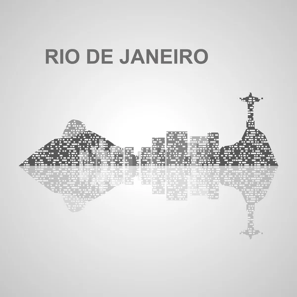 Rio de Janeiro skyline para su diseño — Vector de stock