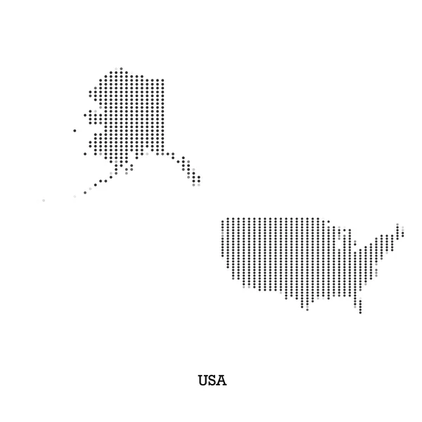 Carte des États-Unis d'Amérique pour votre design — Image vectorielle