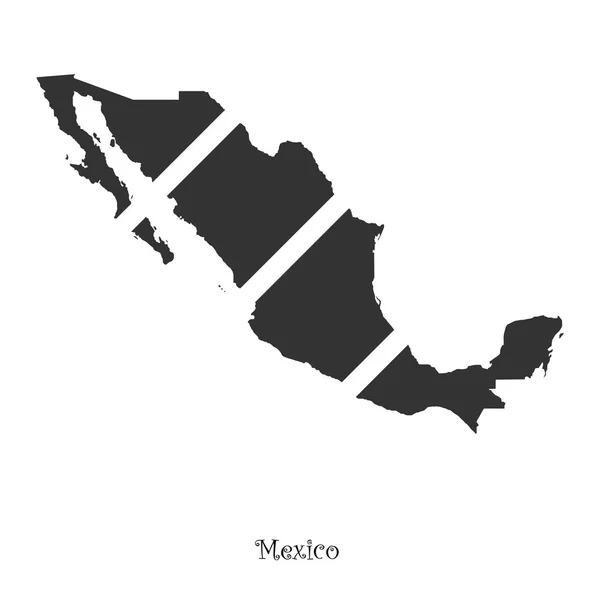 Mapa de México para su diseño — Vector de stock