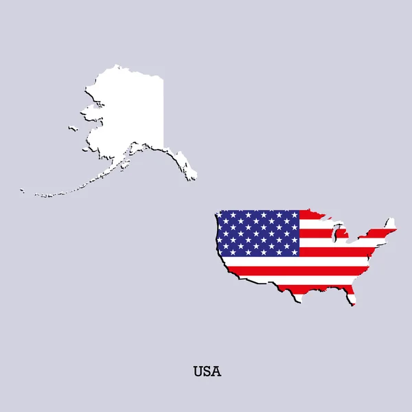 Carte des États-Unis d'Amérique pour votre design — Image vectorielle