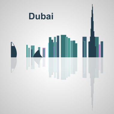 Dubai şehir silüetinin tasarımınız için