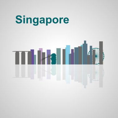 Singapur manzarası tasarımınız için