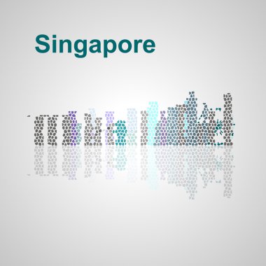 Singapur manzarası tasarımınız için
