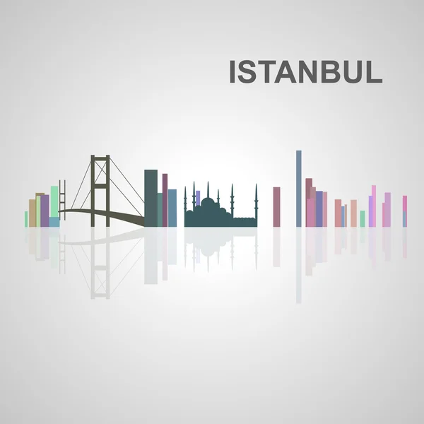 Istanbul skyline för din design — Stock vektor