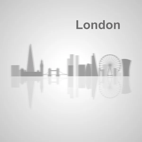 Skyline de Londres para su diseño — Vector de stock