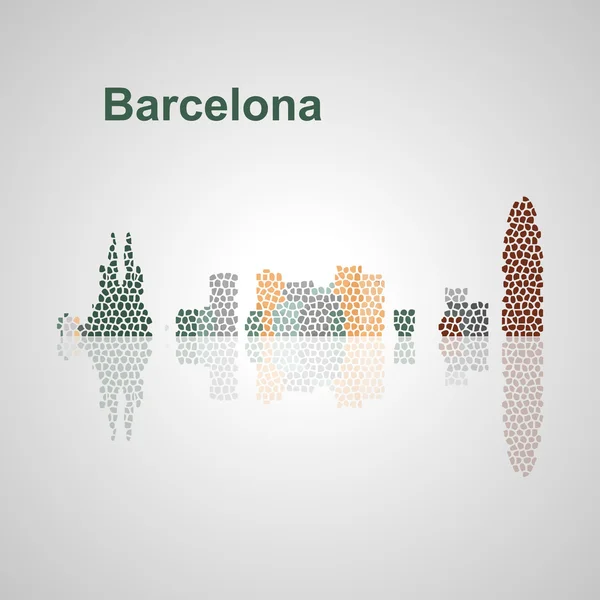 Линия горизонта для вашего дизайна в Барселоне — стоковый вектор