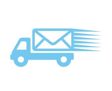 Hızlı teslimat kamyonu vektör çizim