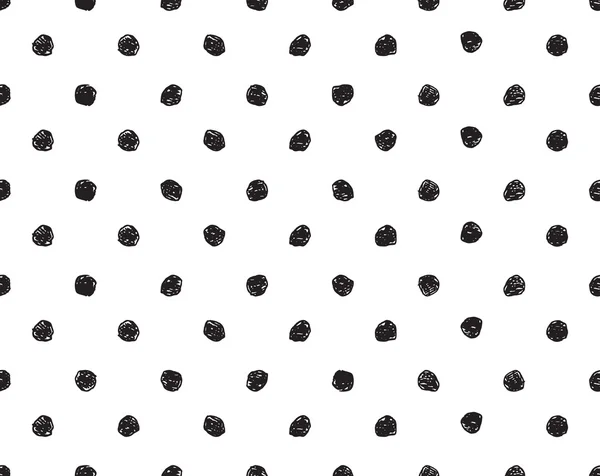 Hand drawn seamless dot pattern — Stock Vector